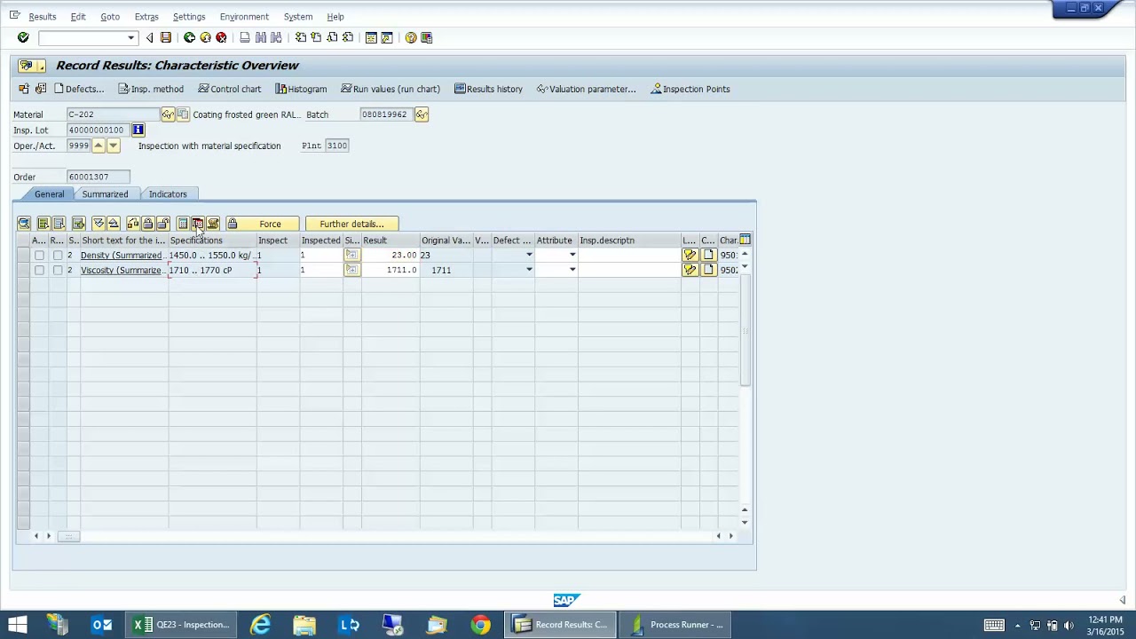 Process Runner – QE23 Result Recording Change Dates Download and Upload