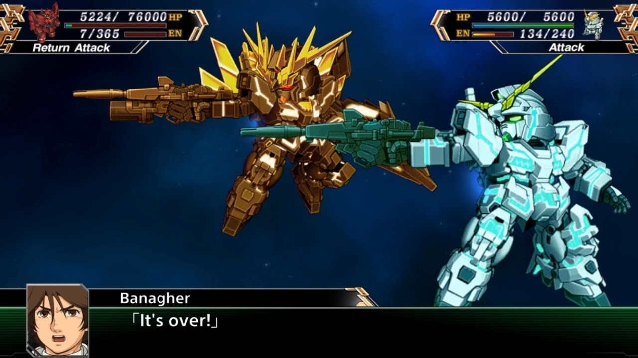 Super Robot Wars V (EN) - Gundam Unicorn Final Fight Part 2 (VS Full Frontal & Neo Zeong)[Stage 38B]