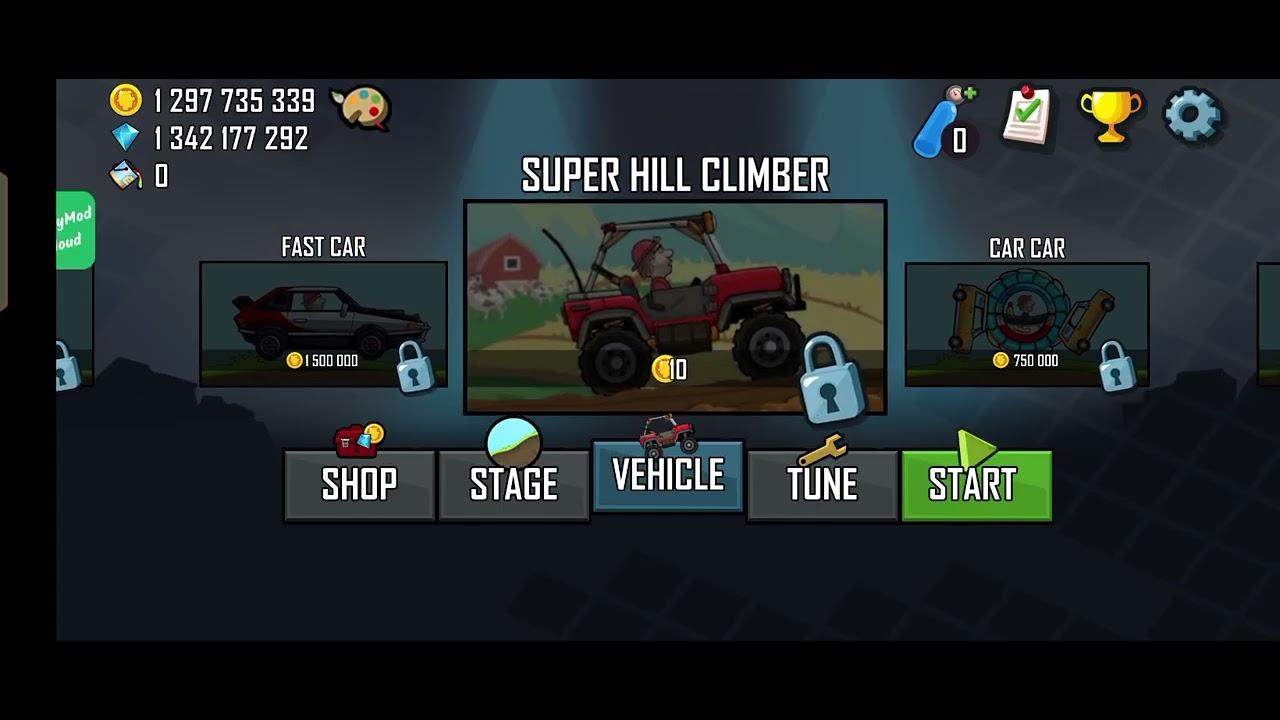 Hill climb racing game