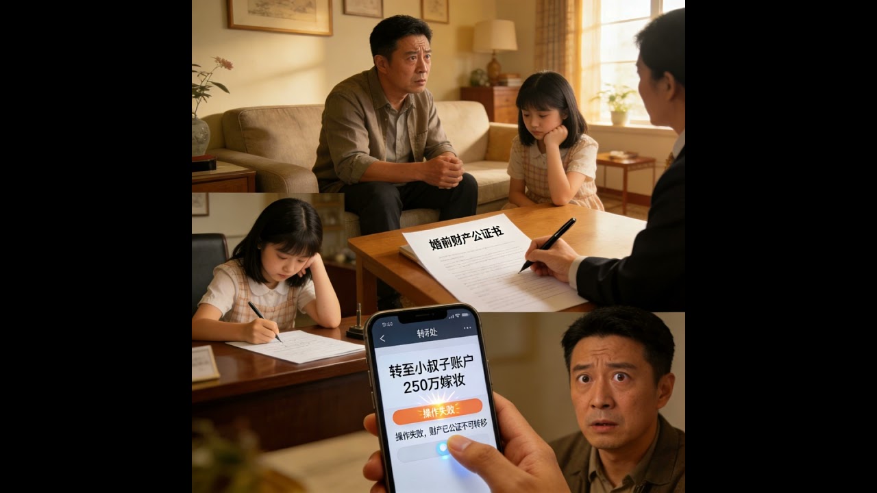 爸勸我婚前留退路，我暗做財產公證，丈夫轉我嫁妝給小叔子買房，點擊時傻眼