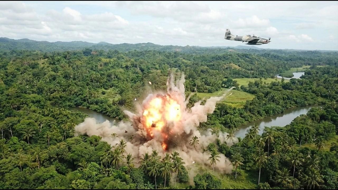 Самолет PAF SUPER TUCANO в полете! База повстанцев уничтожена точным авиаударом! | ARMA III CINEM...