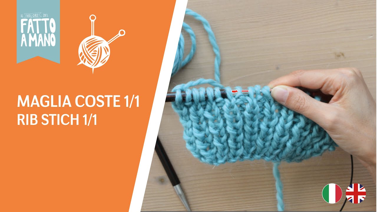 Lavoro a maglia: maglia a coste 1/1 - Rib stich 1/1