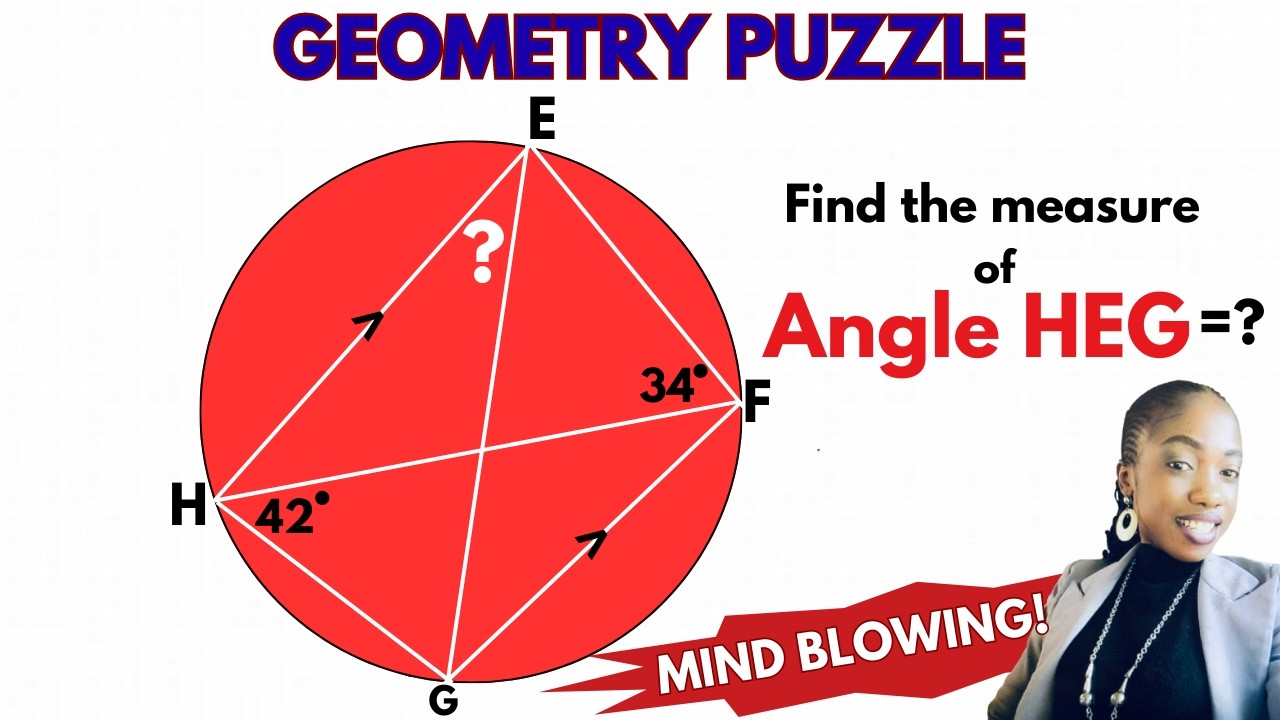 Many People Can’t Solve This Tricky Geometry Puzzle | Find the Missing Angle? #circlegeometry