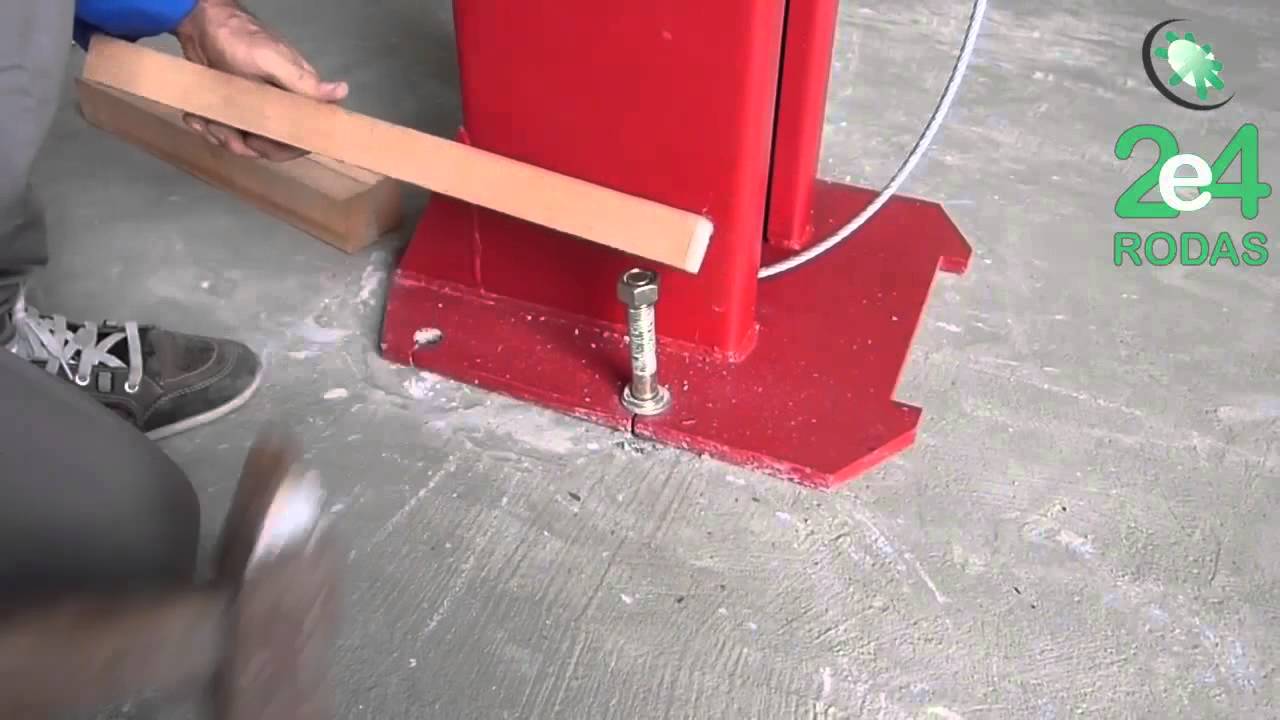 5 - Fixa&ccedil;&atilde;o do parabolt no piso