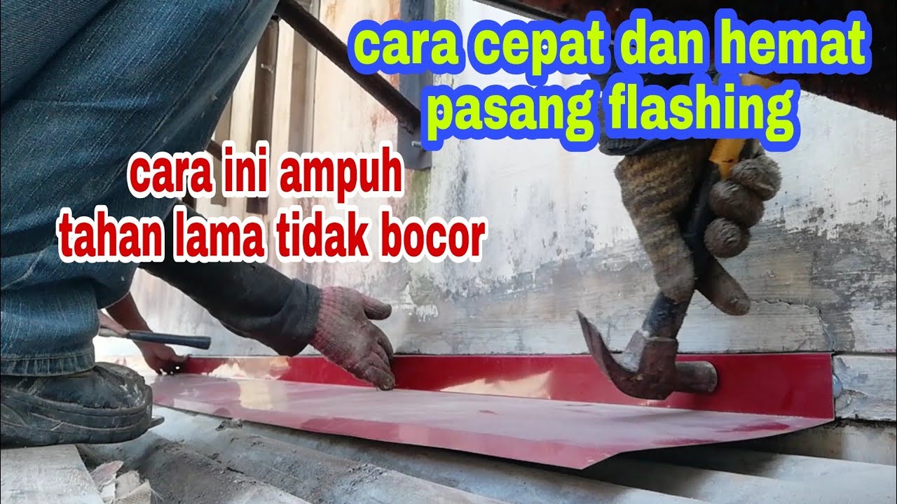 cara  menutup celah lobang pertemuan antara dinding dengan atap seng