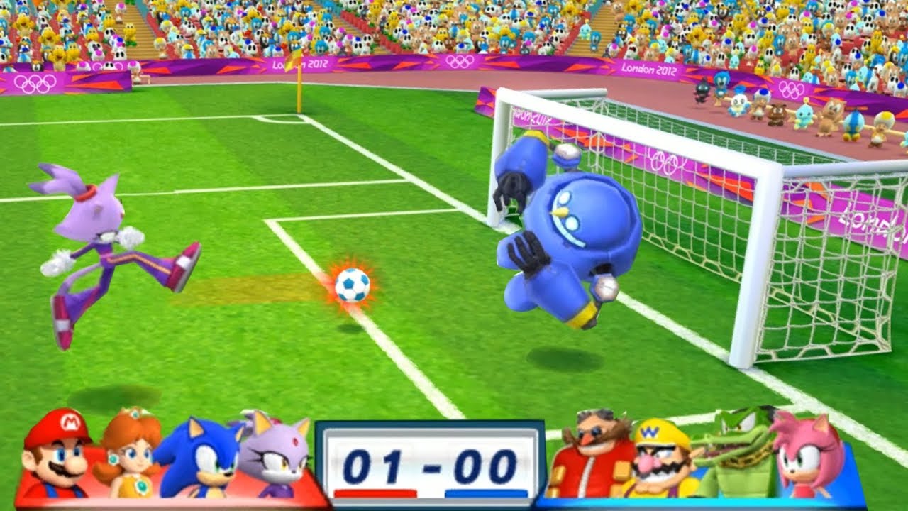 Mario & Sonic At The London 2012 Olympic Games Football #117 With Blaze, Sonic, Daisy, Mario