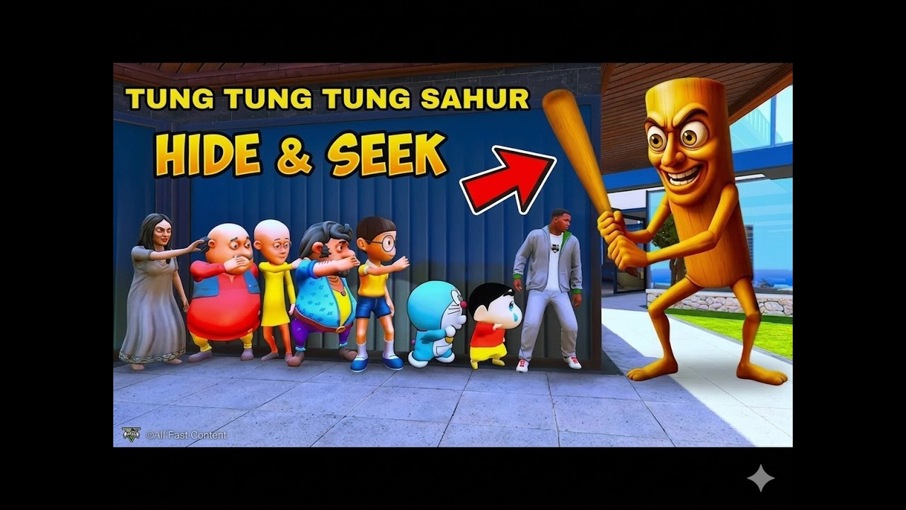 Tung Tung Sahur Attack Shinchan Doraemon Franklin in Gta 5 telugu