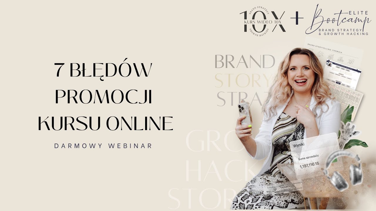 WEBINAR: 7 BŁĘDÓW PROMOCJI KURSU ONLINE