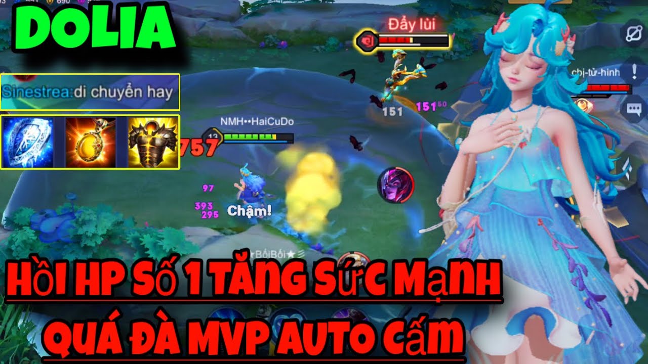 DOLIA Tăng Sức Mạnh Quá Đà Hồi HP Số 1 Liên Quân  MVP Auto Câm