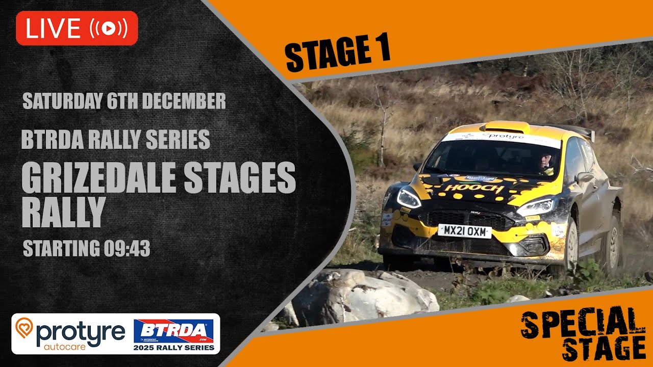 LIVE! Grizedale Stages Rally 2025 - Stage 1 - Protyre BTRDA Rally Series