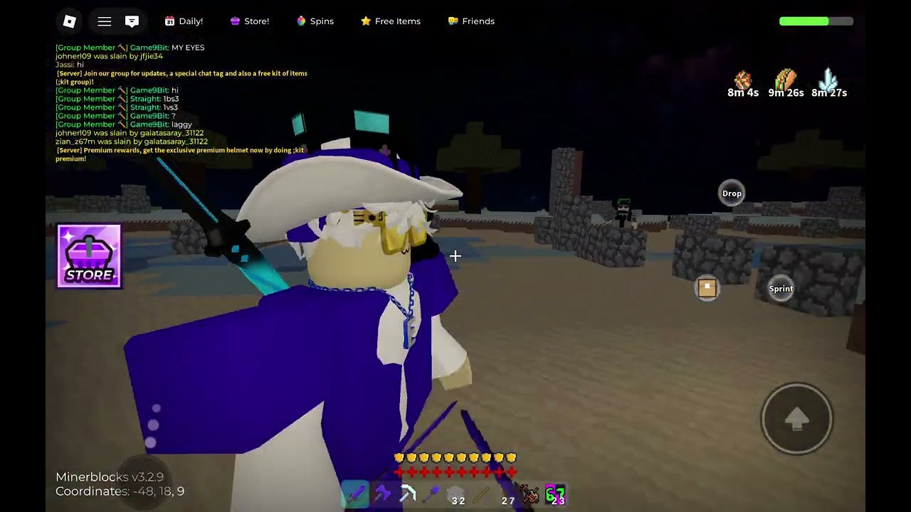 Minerblocks and Mine a lucky block admin abuse