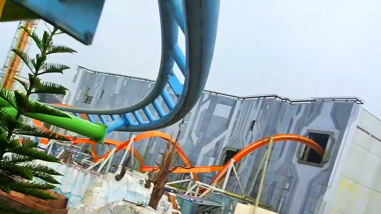 Rio Samba Gliders Roller Coaster - Backwards Ride POV - Genting SkyWorlds Malaysia
