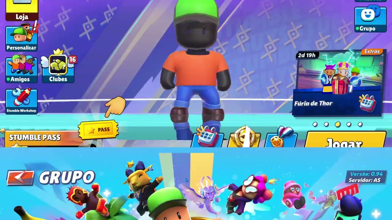 JOGANDO RANK STUMBLE GUYS, TA SEM AUDIO