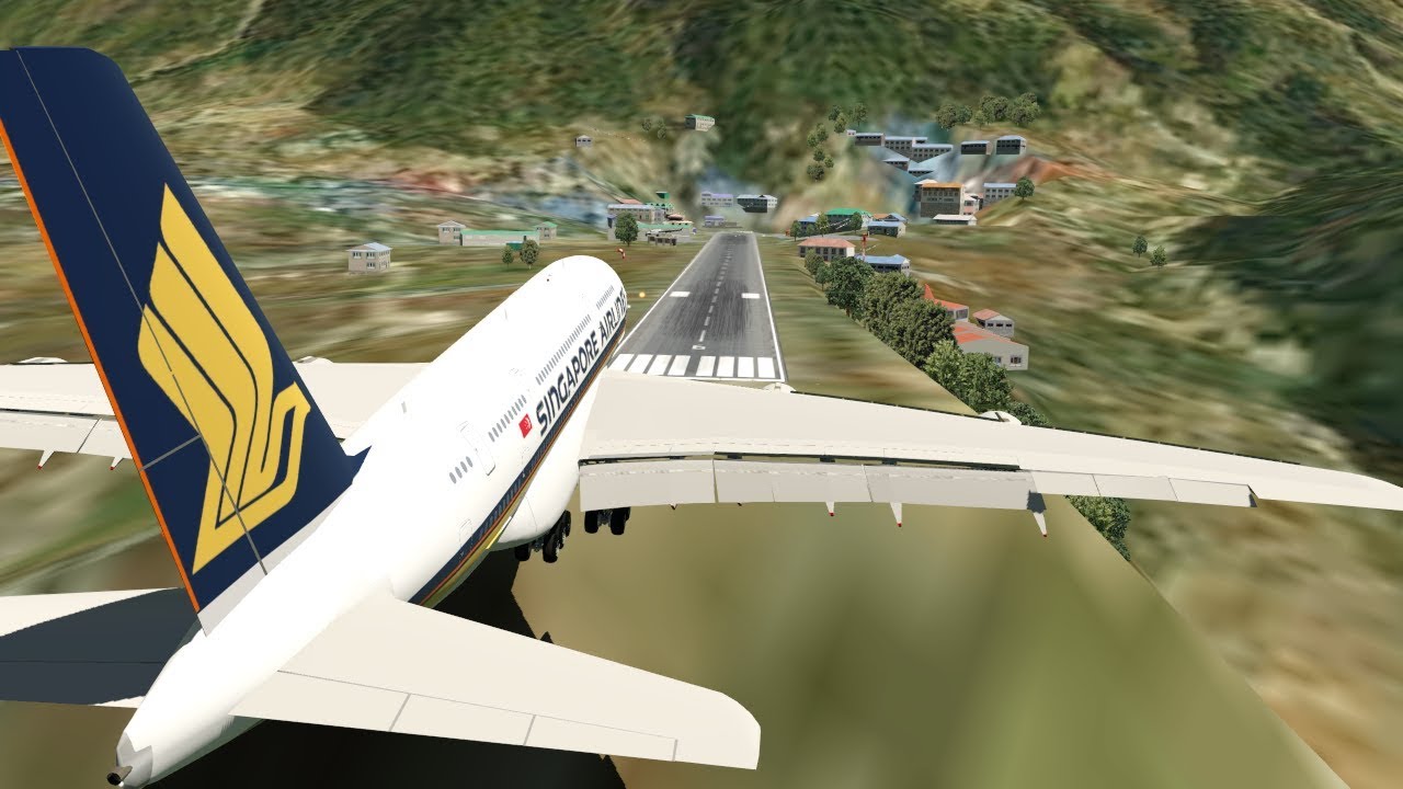 Big Planes Landing at Lukla Airport Nepal [XP11]