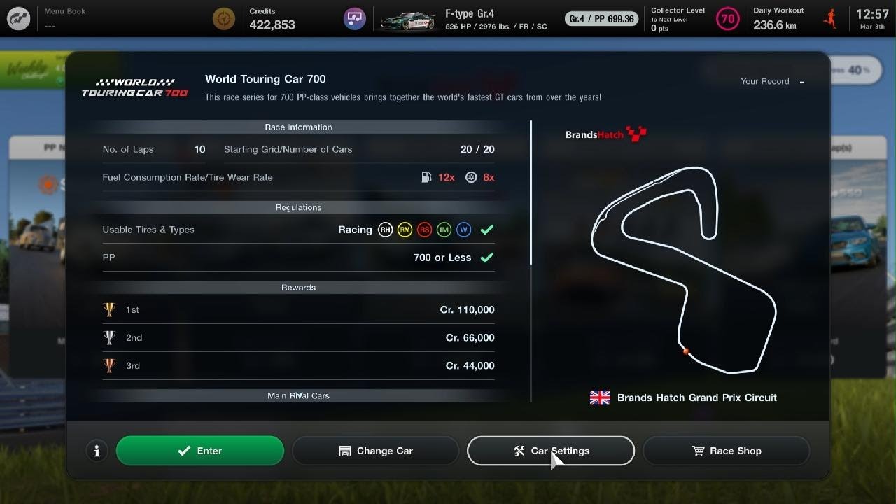 GT7 - Brands Hatch - World Touring 700 Race
