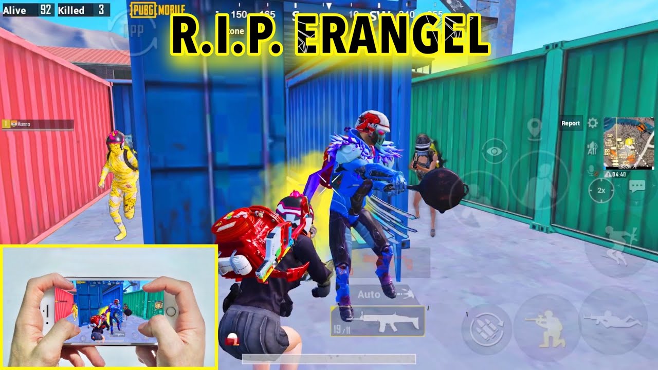 Good Bye Erangel!🥺iPhone 8 Plus PUBG MUNNO | 4 Finger + Full GYRO | Handcam Gameplay #23