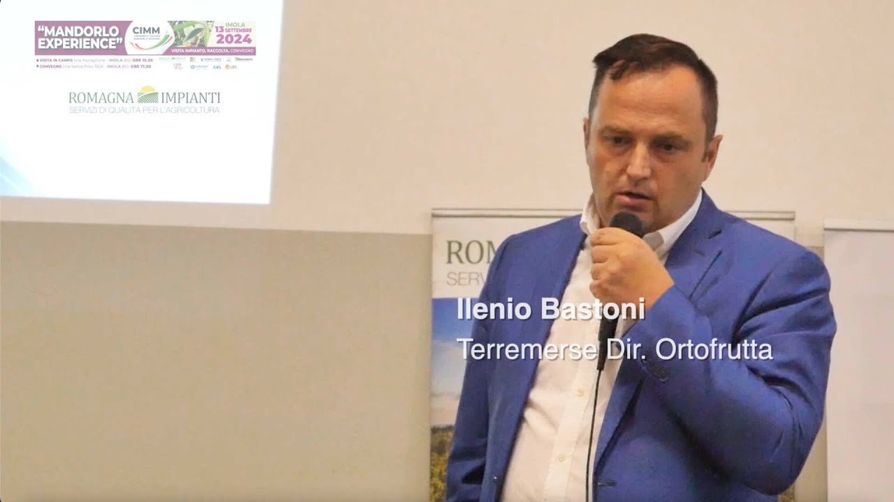 Mandorlo Experience report evento - con Ilenio Bastoni Dir. Ortofrutta Terremerse partner CIMM