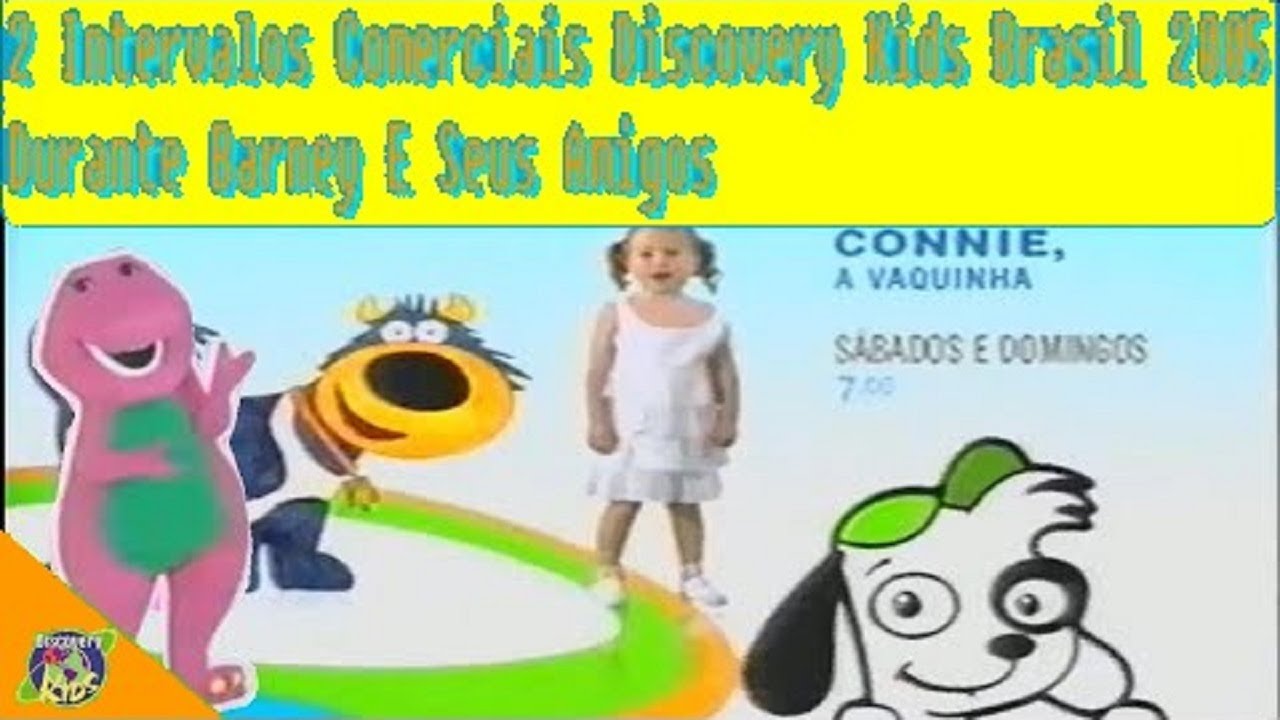 2 Intervalos Comerciais Discovery Kids Dezembro 2005 Durante Barney E Seus Amigos