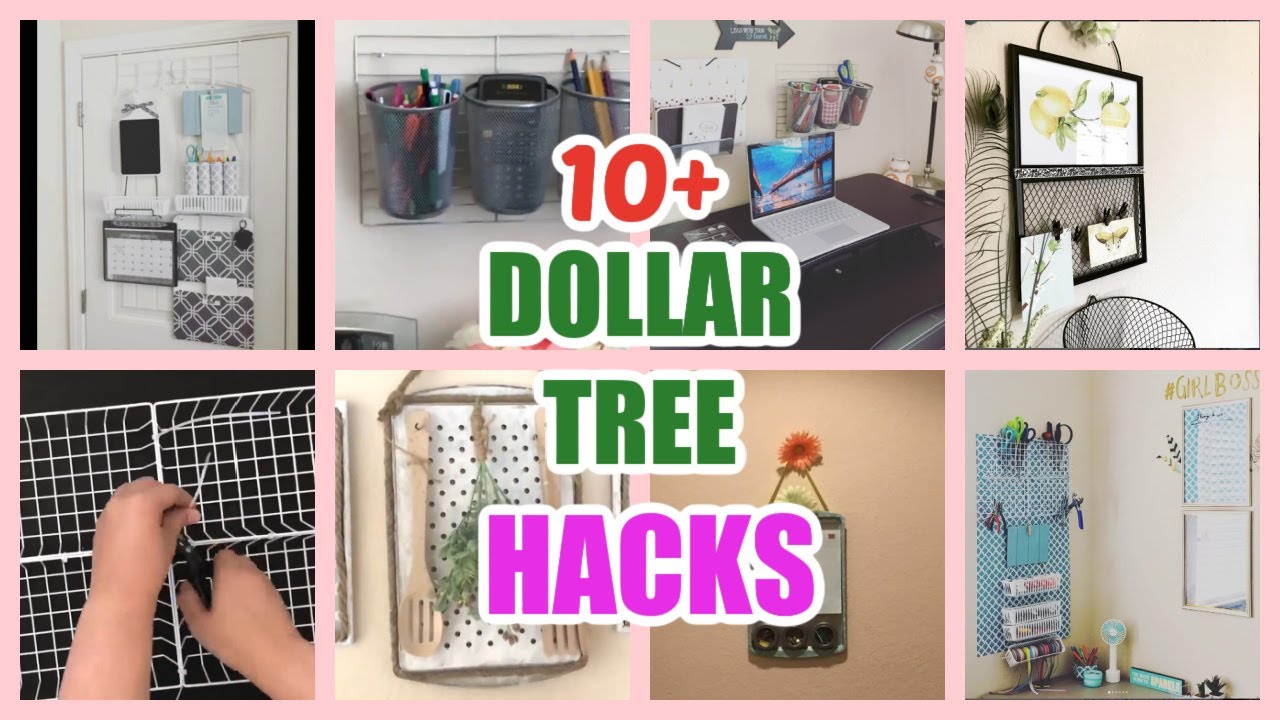 10+ DOLLAR TREE HACKS FOR SMALL SPACES WALL ORGANIZERS FOR TINY HOMES DORMS RV VAN LIFE APARTMENTS