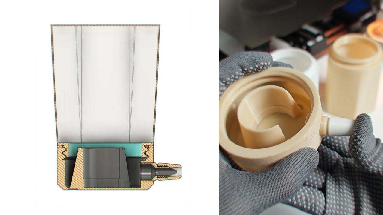 I made 3D-Printed LAMP with CONCRETE Base
