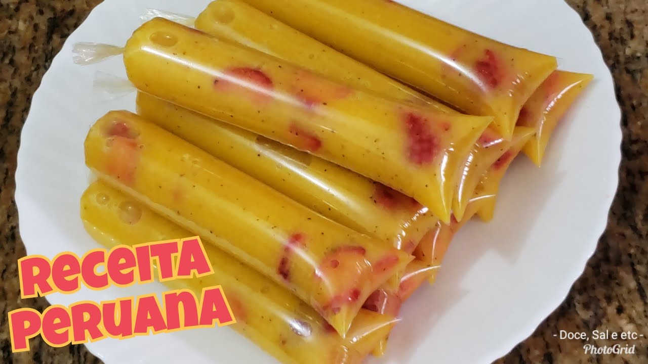 GELADINHO NATURAL DA FRUTA FEITO COM ÁGUA, RECEITA PERUANA, GELADINHO CREMOSO DE FRUTA