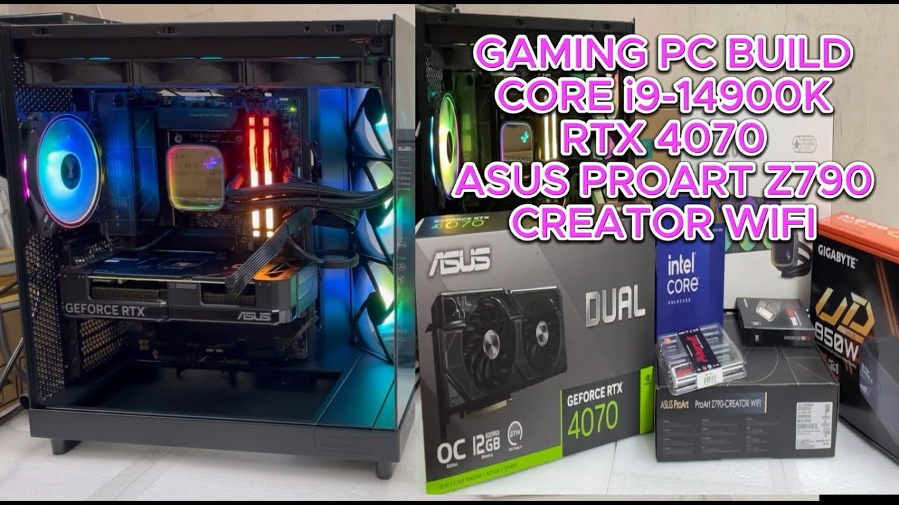 Gaming PC Build i9-14900K RTX 4070 | ASUS PROART Z790 CREATOR WIFI | PC assembly tutorial 2024 !!!