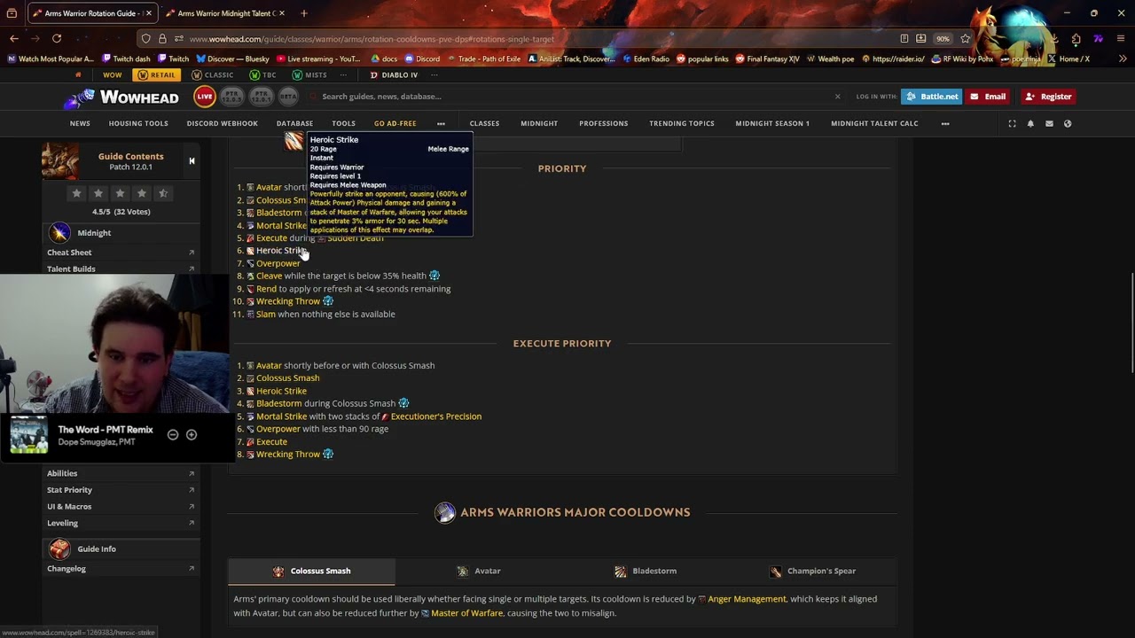 Midnight Arms Warrior Rotation Guide
