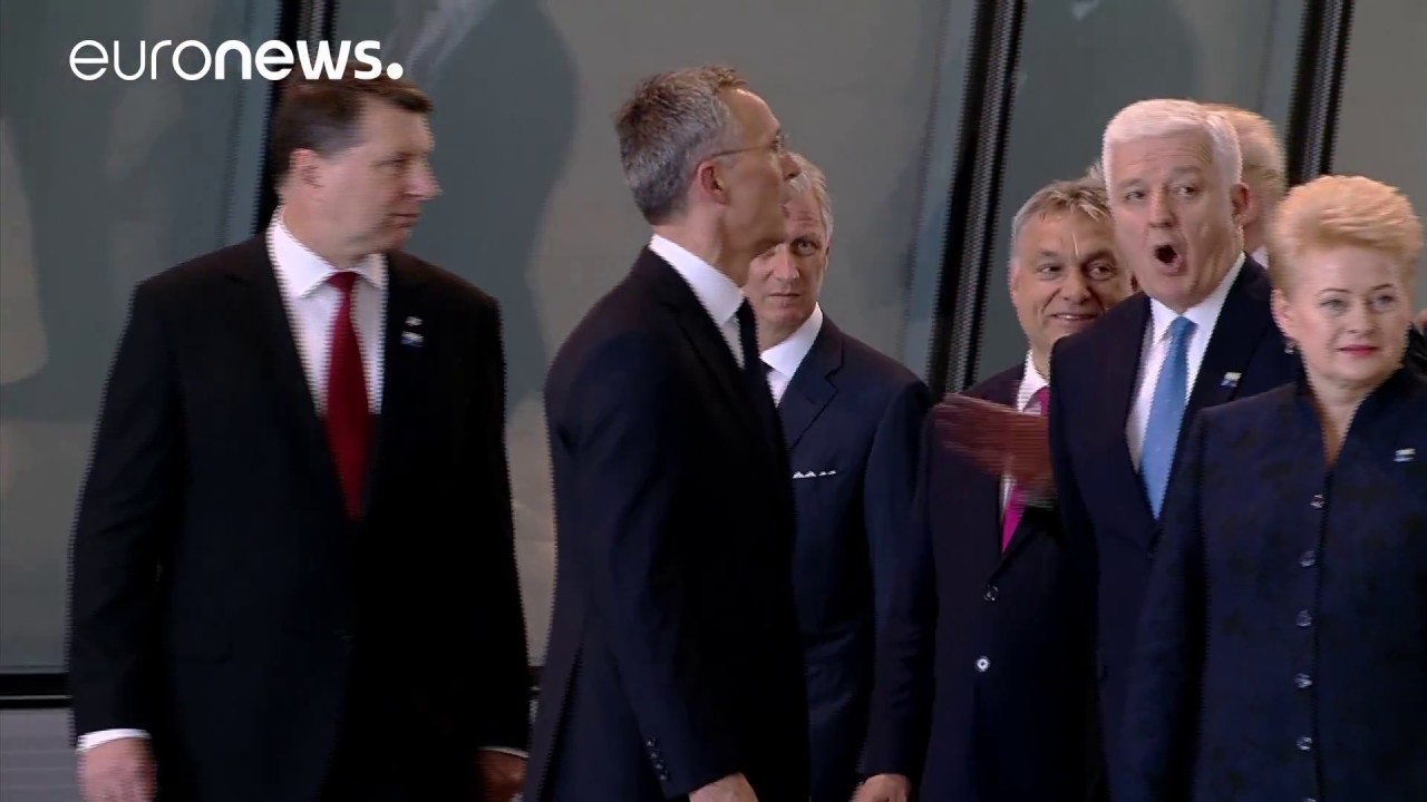 President Trump meets NATO and EU leaders in Brussels