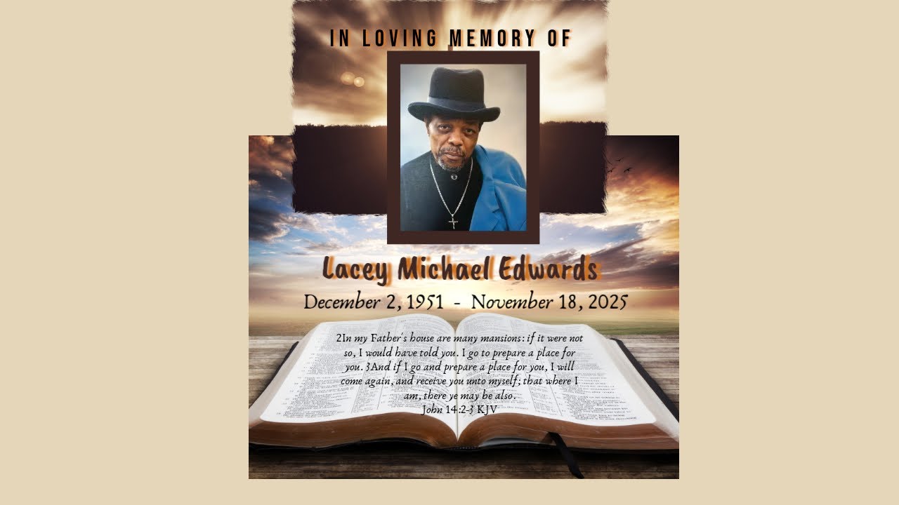 Spottswood AME Zion Church Live Stream, Celebration of Life, Lacey Michael Edwards, December 1, 2025