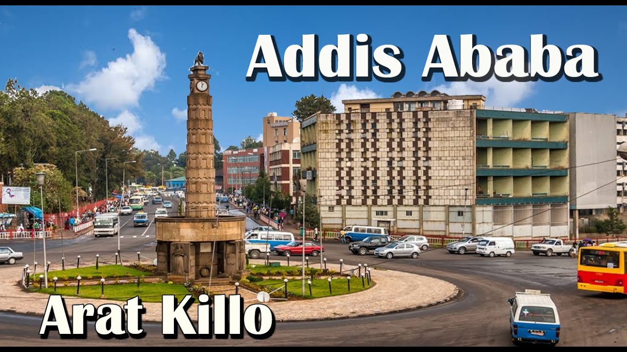 [4K] Rain Walk around Arat kilo Addis Ababa, Ethiopia | walking in Addis downtown 12