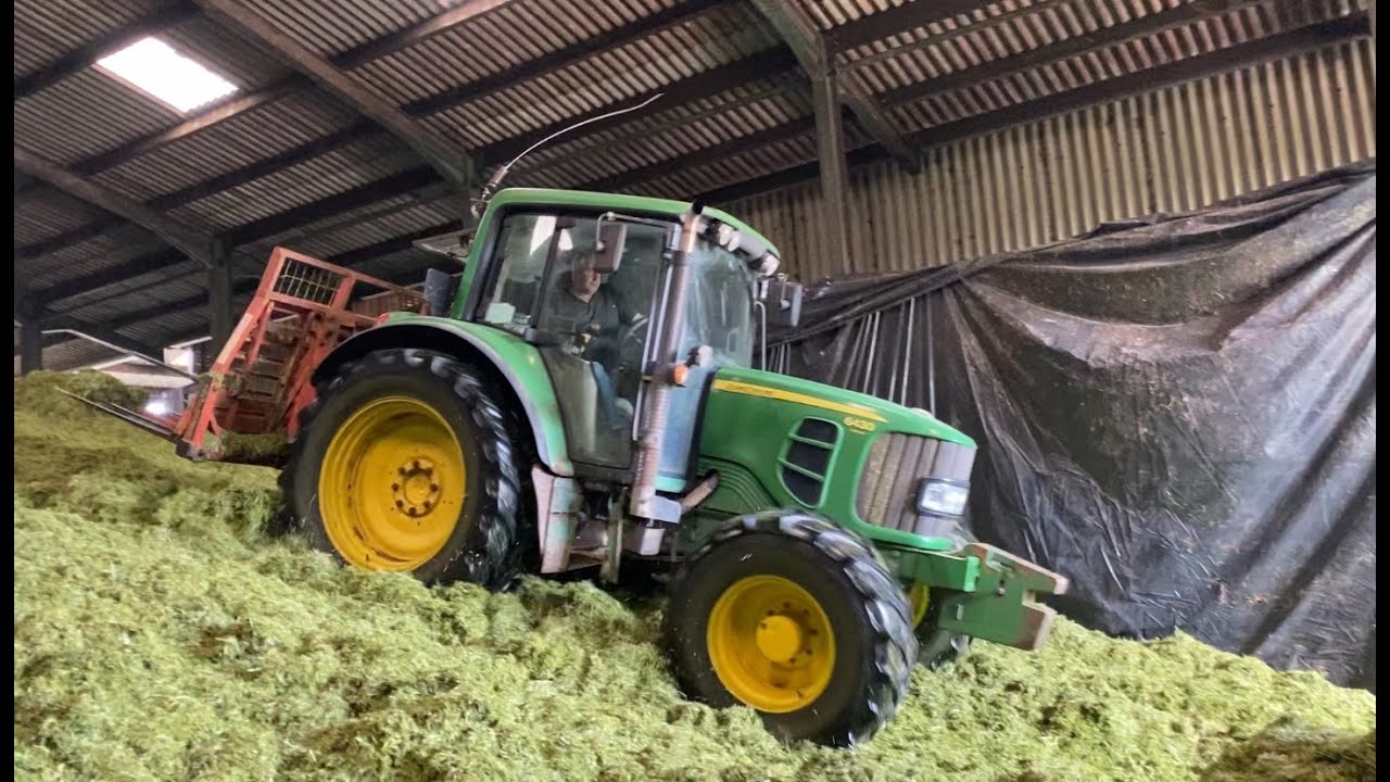 Cumbrian Silage 2023. Claas, MF, Valtra & John Deere team chop, cart and clamp.