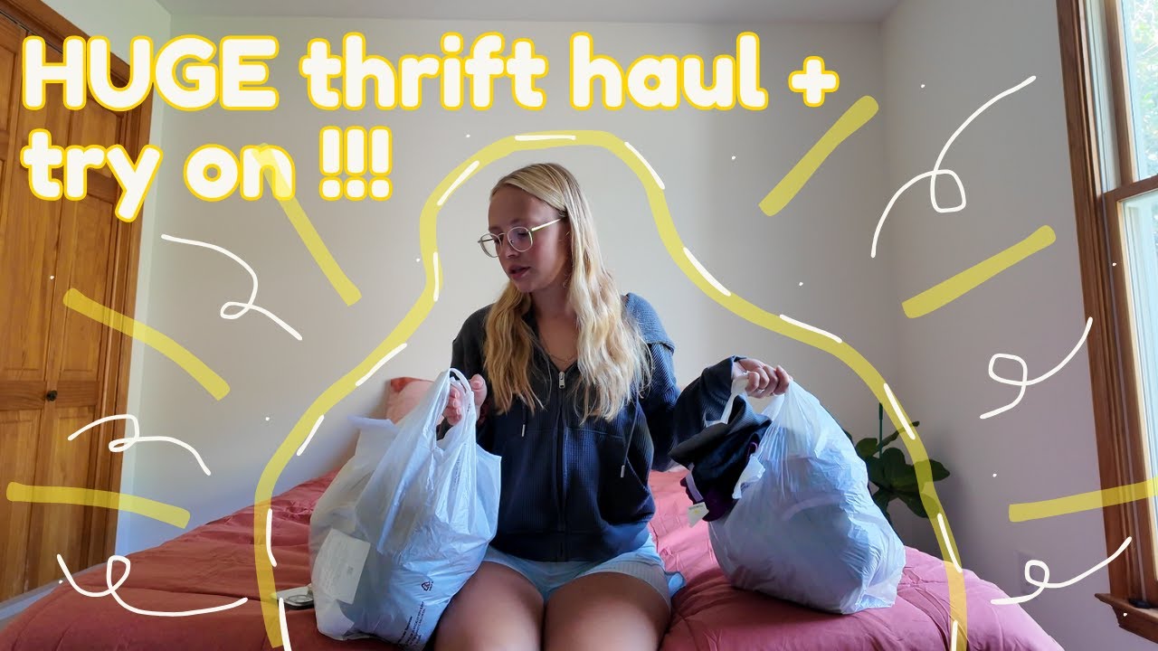 HUGE thrift haul + try on!!! :D