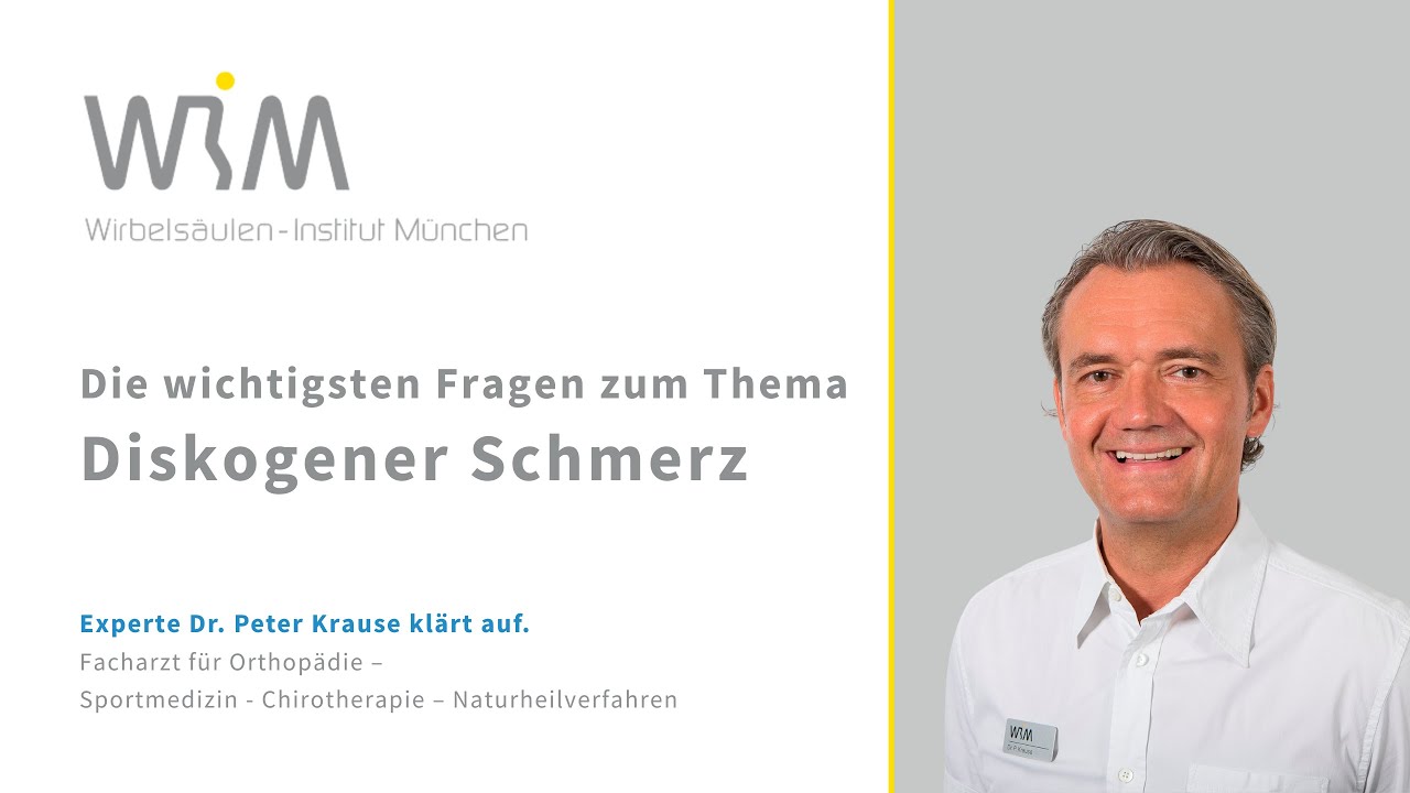 Diskogener Schmerz - Die wichtigsten Fragen beantwortet von Experte Dr. Peter Kraus