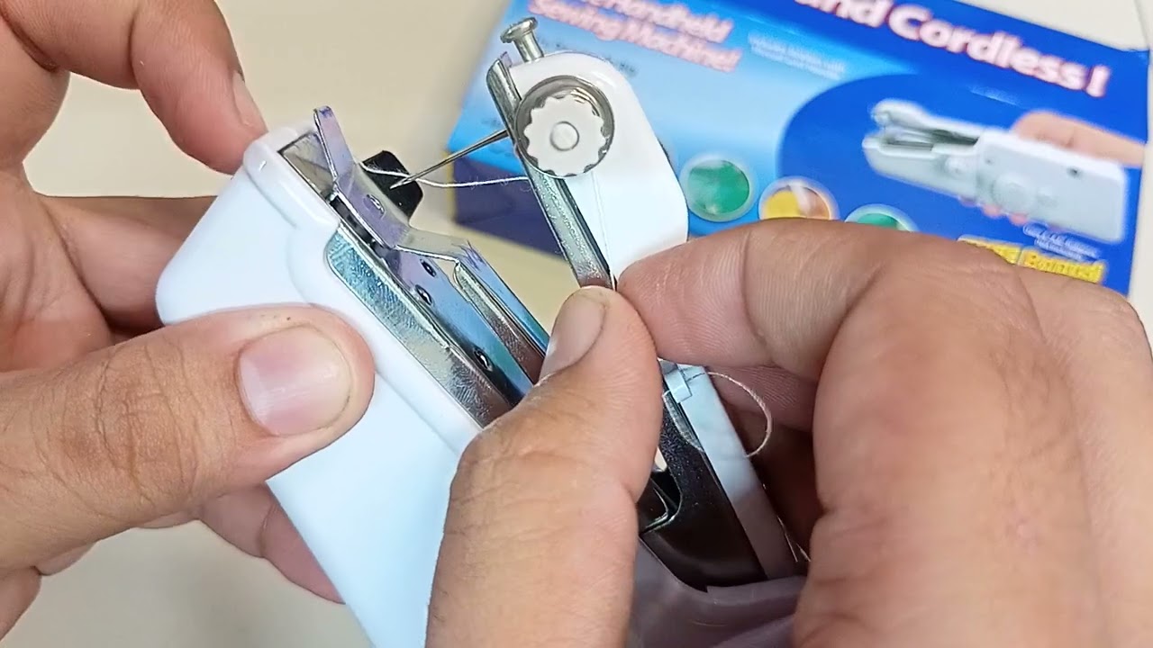 How to use Portable Handheld Sewing Machine Review l Unboxing | Mini sewing machine