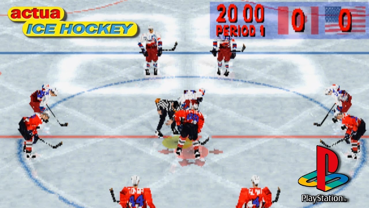 Actua Ice Hockey - Canada Vs USA Friendly Match | PlayStation 1