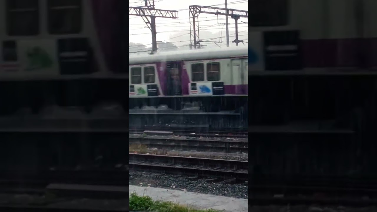 Mumbai Local Run In Heavy Rain Rain