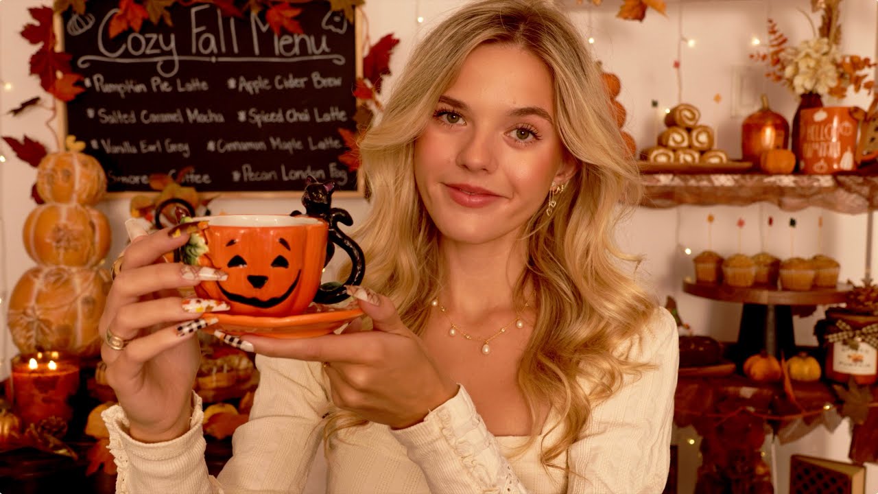 ASMR Ролевая игра &laquo;Уютная кофейня&raquo; 🍂☕ (дождь, мягкая джазовая музыка, лёгкие разговоры, тёплая ат...