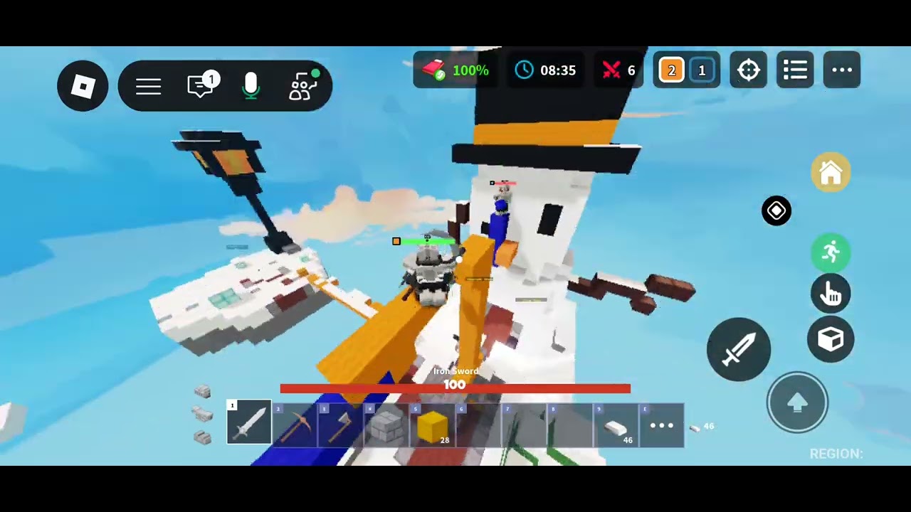 Chilling and winning  games  with  my boy#roblox #bedwarsrobloxfunny #shorts #bedwars