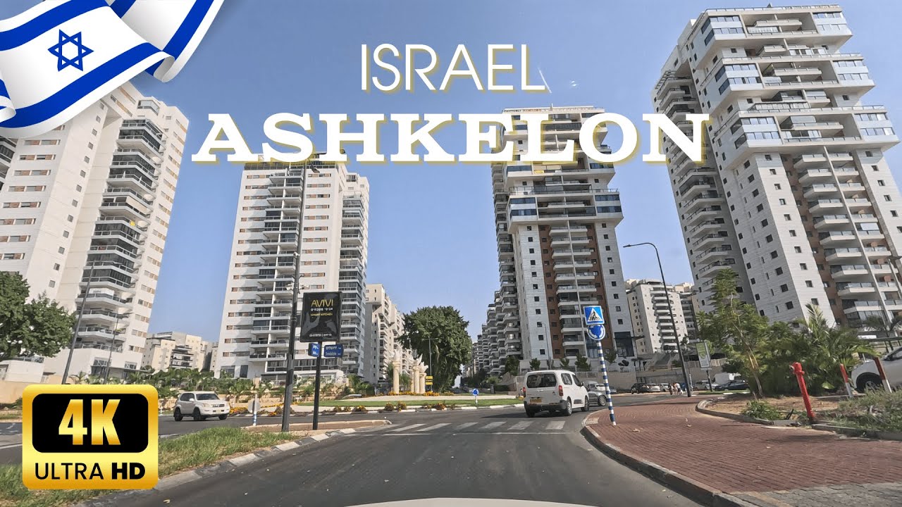 Israel 4K  Ashkelon - Just a Few Kilometers from Gaza | Scenic Drive | 4K Walking