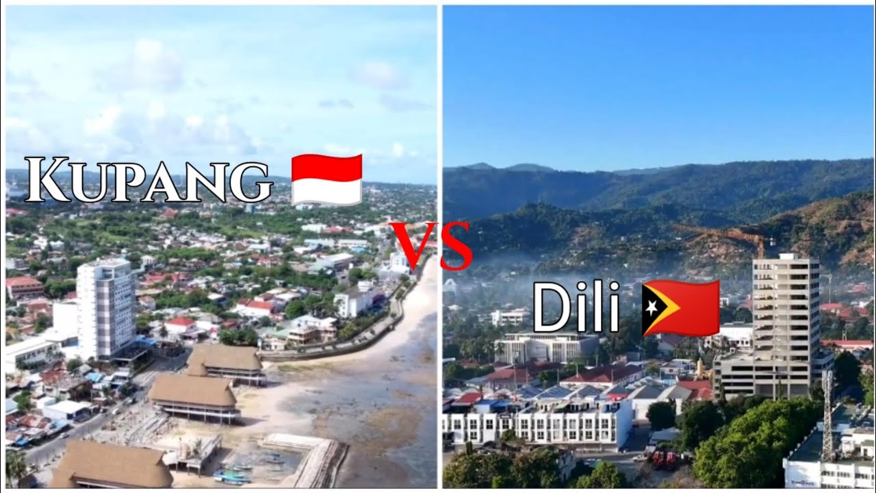 Kupang VS Dili, Kupang NTT Indonesia 🇮🇩, Dili Ibu kota Timor Leste 🇹🇱 By Drone #kupang #dili
