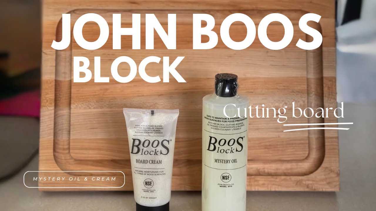 John Boos Block Cutting Board with Mystery Oil and Board Cream