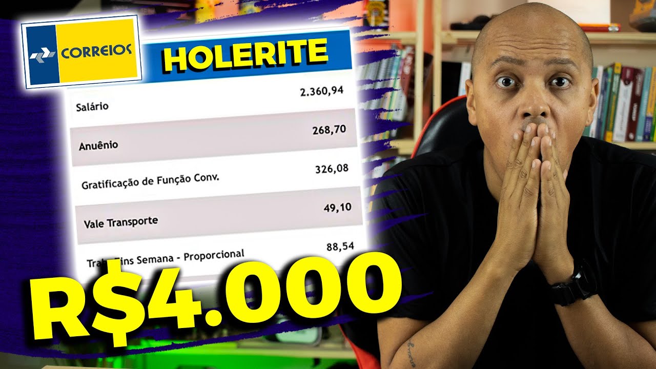 CONCURSO CORREIOS: Mostrei o HOLERITE de um Carteiro e me Surpreendi