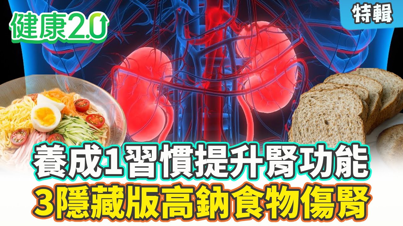 【特輯】養成1習慣 3個月提升腎功能！吐司、涼麵、夾心餅乾竟是隱藏版高鈉食物 吃多傷腎！醫師推薦5種友善腎臟食物！｜健康2.0 #鄭凱云 #陳欣湄 #韋汝 #洪永祥