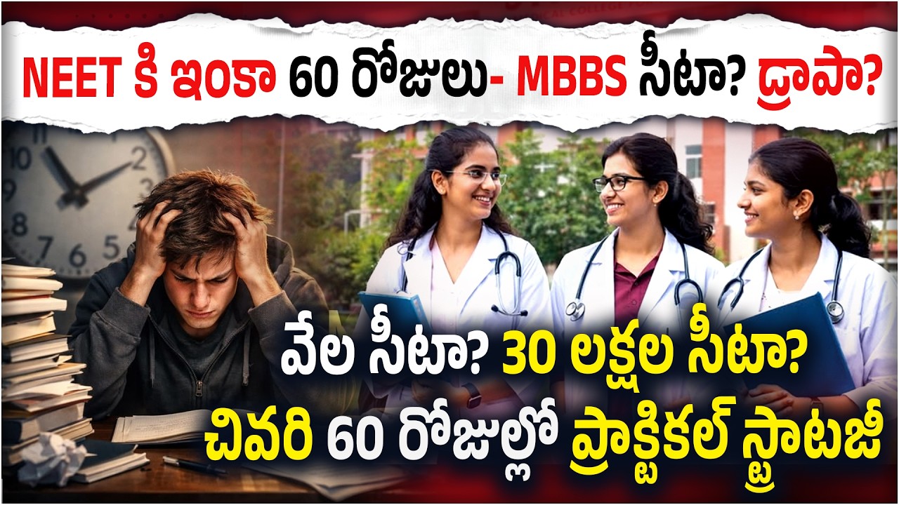 NEET కి ఇంకా 60 రోజులు! MBBS Seat వస్తుందా? Drop తీసుకోవాలా? Final 60 Days Strategy | NEET 2026 #jee