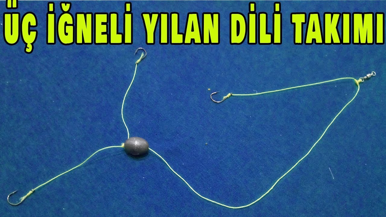 ÜÇ İĞNELİ YILAN DİLİ OLTA TAKIMI:)) Balık Avı Ve Teknikleri