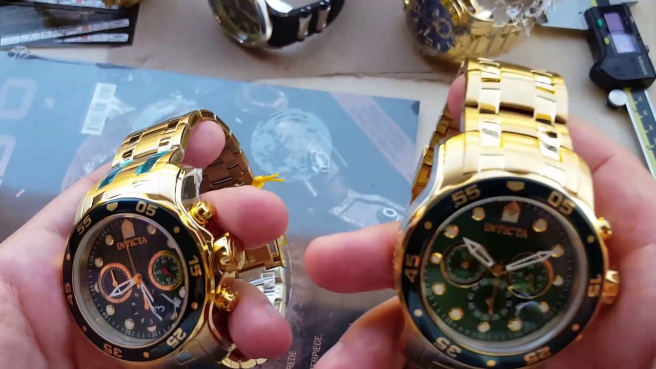 Relógio invicta  pro diver 0075  modelo 2017 vs referência 21925 calibres 6371d e vd53