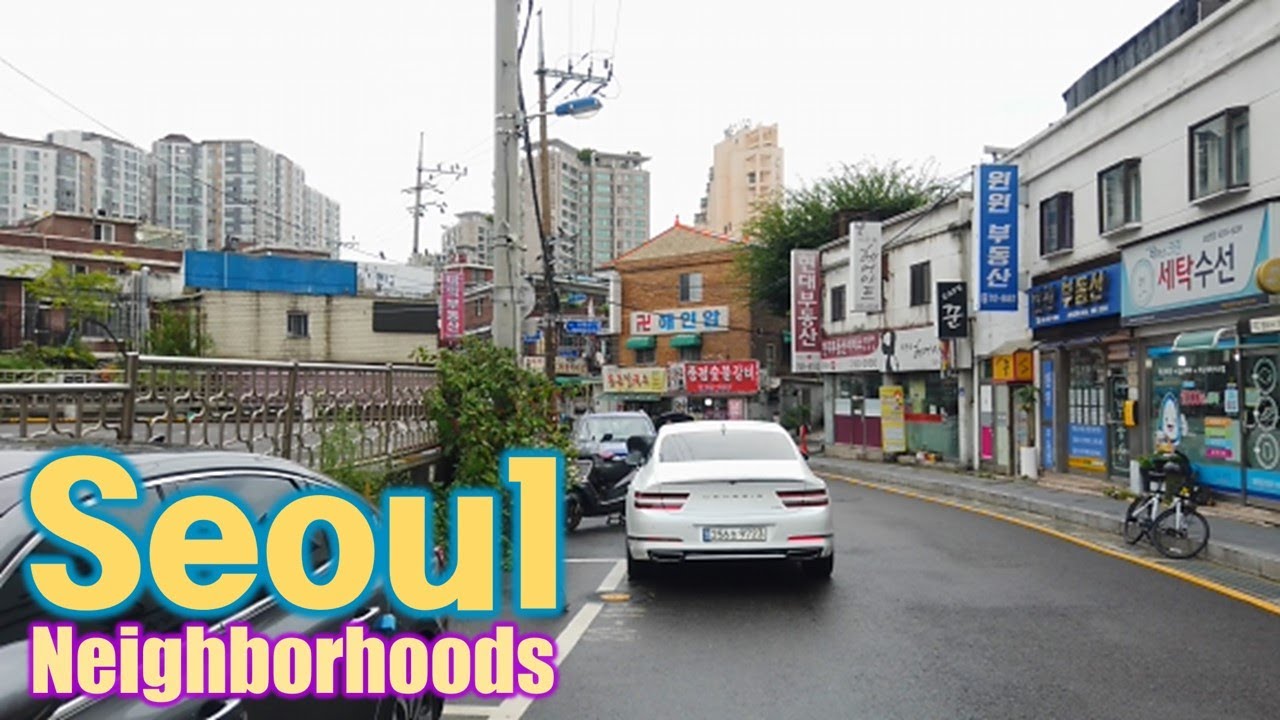 Seoul, Korea - Walking Tour of Neighborhood - 4K - Bogwang-dong [Yongsan-gu 3] 16(3)-2