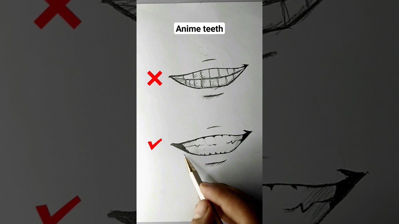 HOW TO DRAW ANIME MOUTH || HOW TO DRAW TEETH