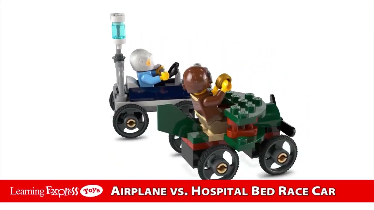 LF60459   LEGO City Airplane vs  Hospital Bed Race Car 02