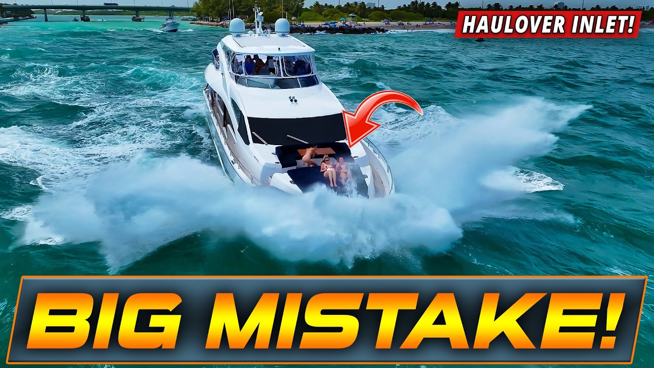 HUGE STUFFING LEADS TO WINDSHIELD DESTROYED AT HAULOVER INLET !! | WAVY BOATS